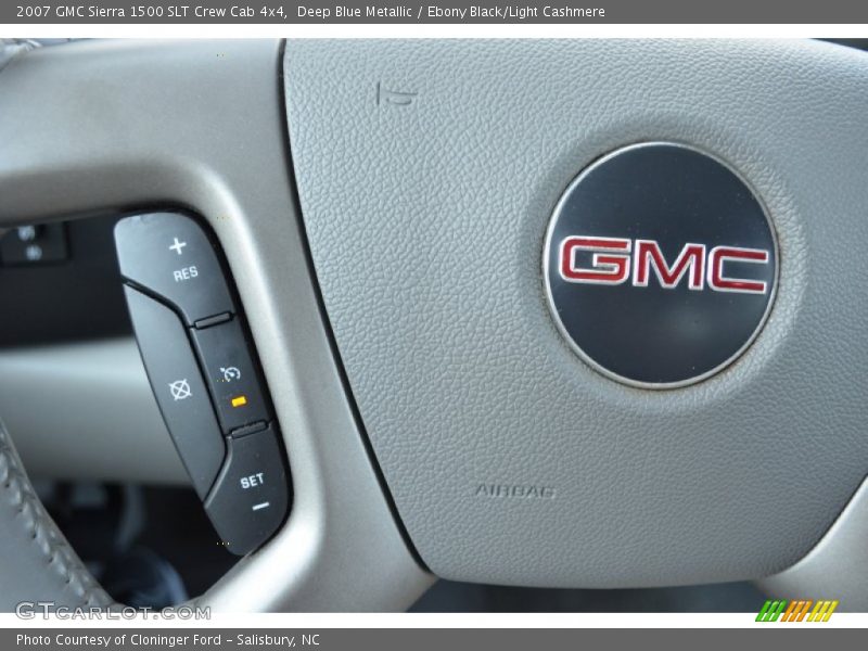 Deep Blue Metallic / Ebony Black/Light Cashmere 2007 GMC Sierra 1500 SLT Crew Cab 4x4