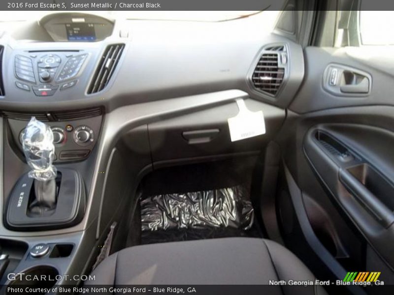 Sunset Metallic / Charcoal Black 2016 Ford Escape S