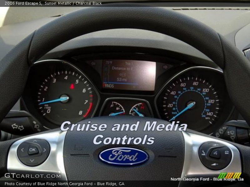 Sunset Metallic / Charcoal Black 2016 Ford Escape S