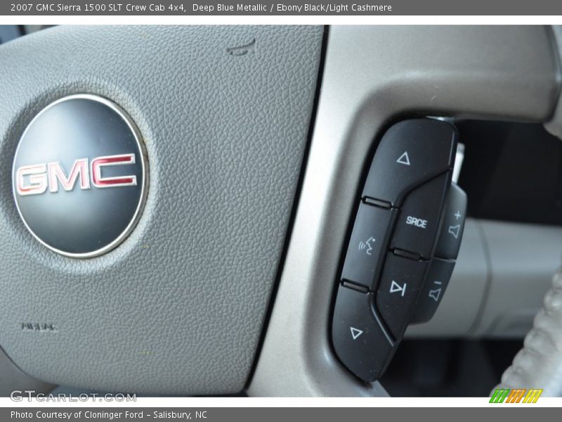 Deep Blue Metallic / Ebony Black/Light Cashmere 2007 GMC Sierra 1500 SLT Crew Cab 4x4
