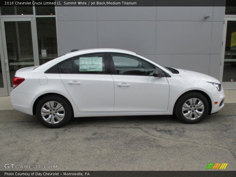 Summit White / Jet Black/Medium Titanium 2016 Chevrolet Cruze Limited LS