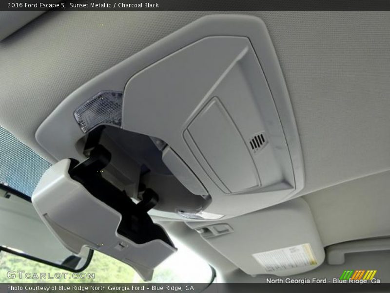 Sunset Metallic / Charcoal Black 2016 Ford Escape S