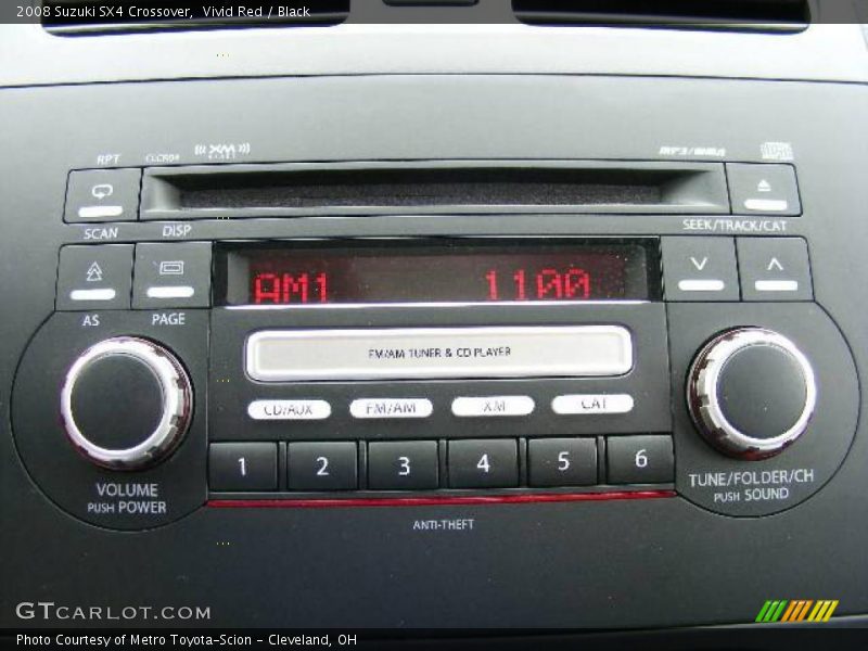 Vivid Red / Black 2008 Suzuki SX4 Crossover