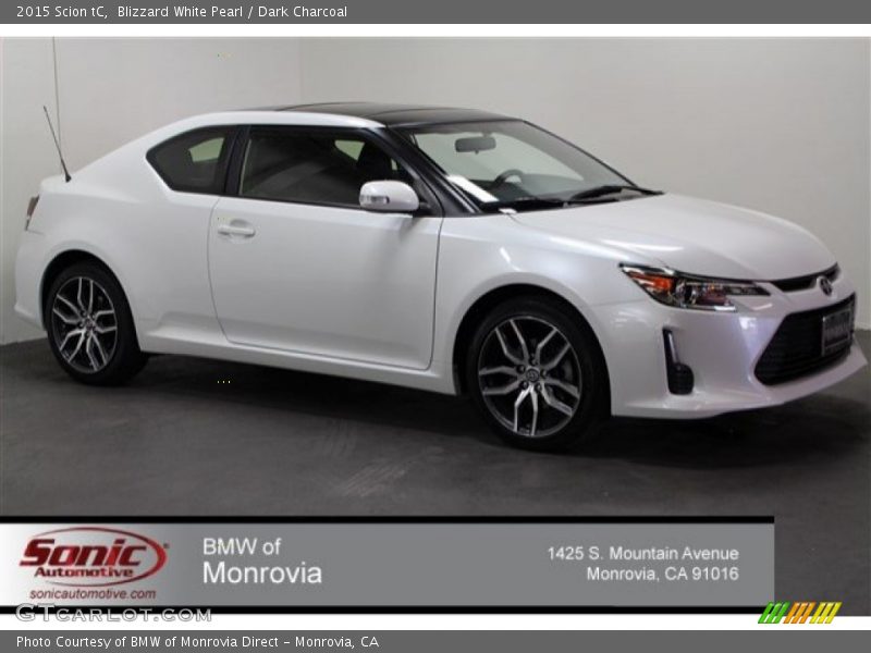 Blizzard White Pearl / Dark Charcoal 2015 Scion tC