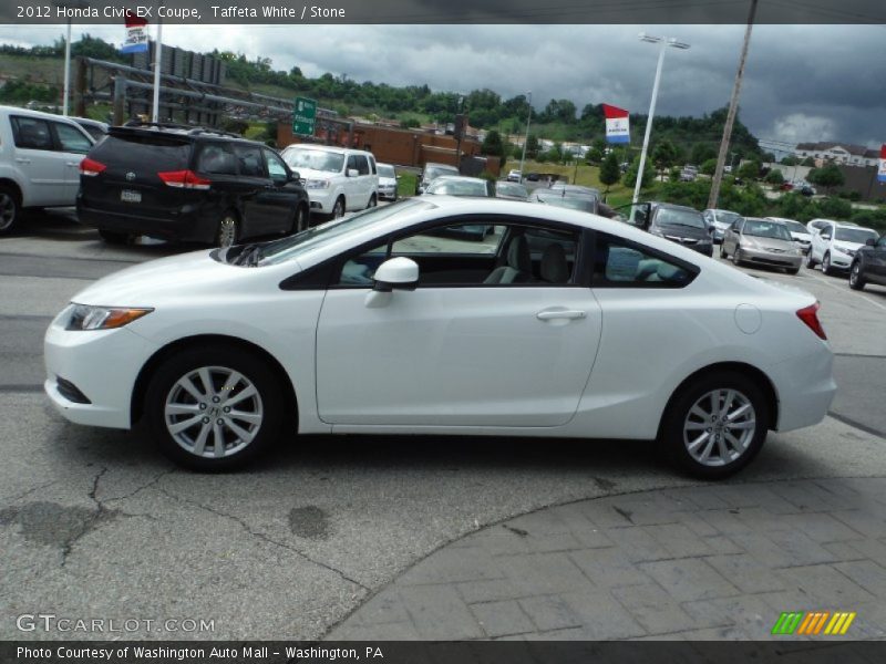 Taffeta White / Stone 2012 Honda Civic EX Coupe