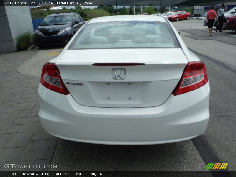 Taffeta White / Stone 2012 Honda Civic EX Coupe