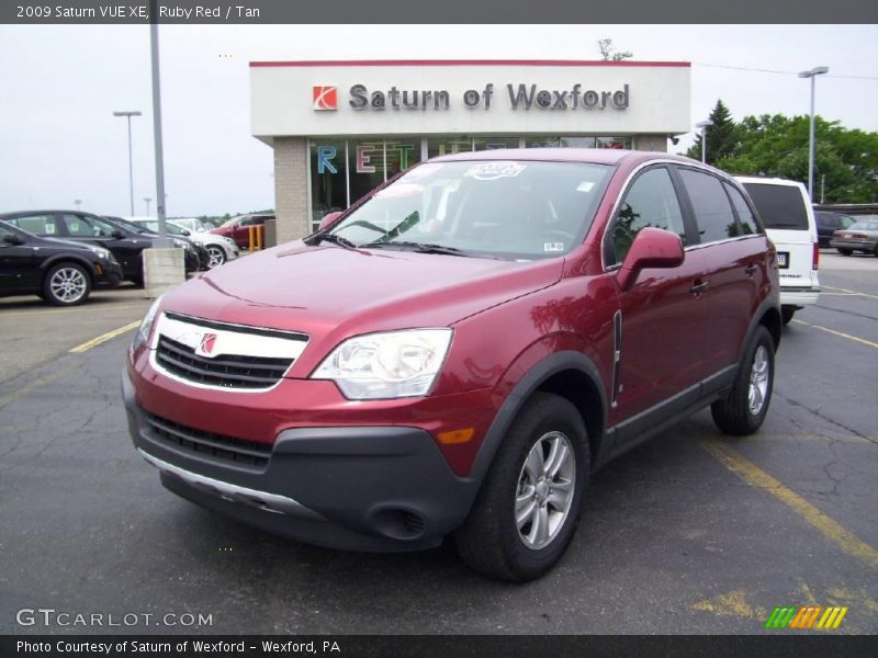 Ruby Red / Tan 2009 Saturn VUE XE