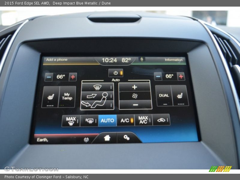 Deep Impact Blue Metallic / Dune 2015 Ford Edge SEL AWD