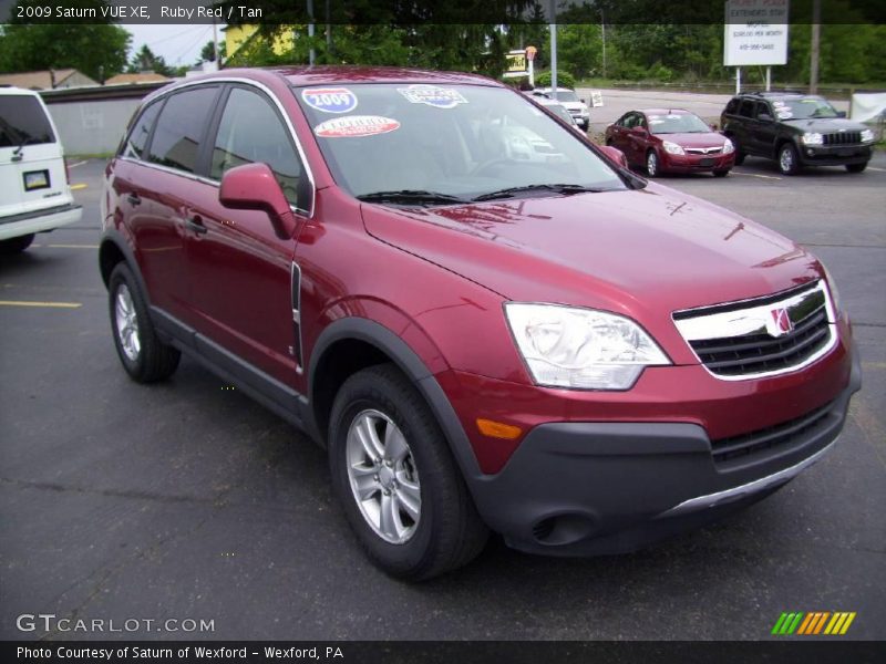Ruby Red / Tan 2009 Saturn VUE XE