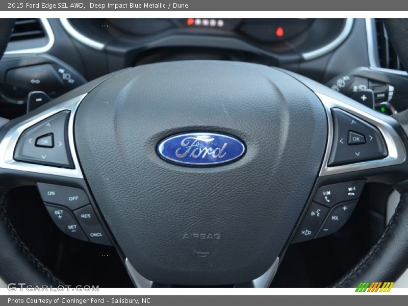 Deep Impact Blue Metallic / Dune 2015 Ford Edge SEL AWD