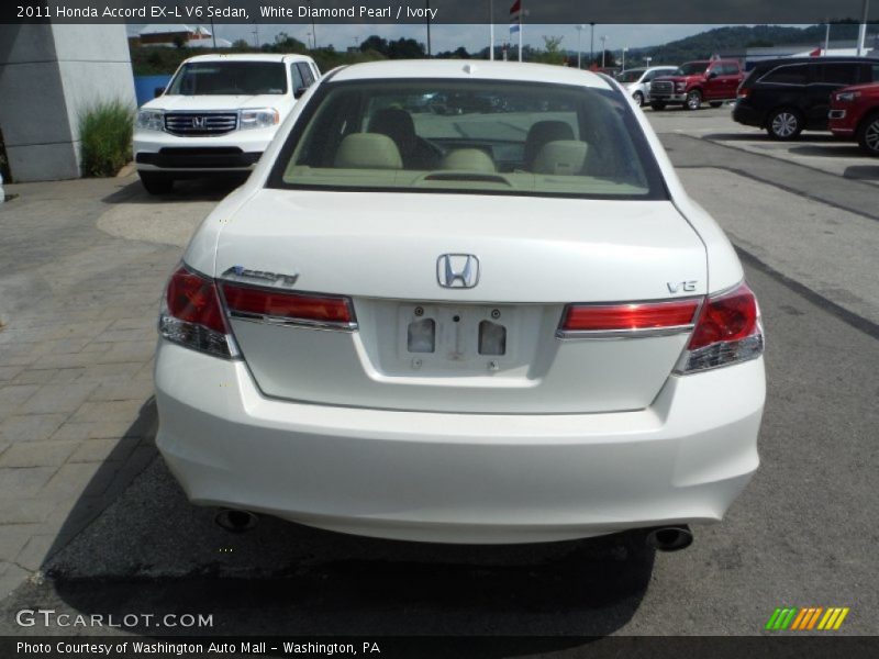 White Diamond Pearl / Ivory 2011 Honda Accord EX-L V6 Sedan