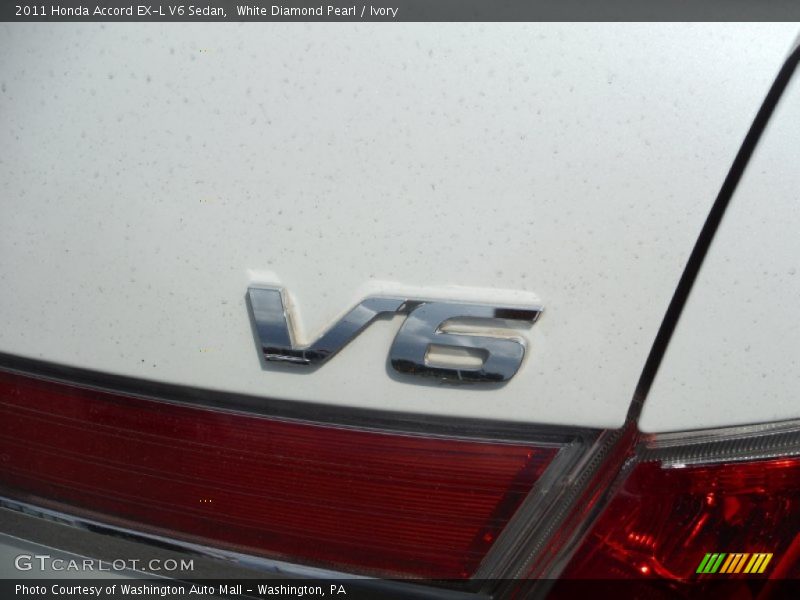 White Diamond Pearl / Ivory 2011 Honda Accord EX-L V6 Sedan