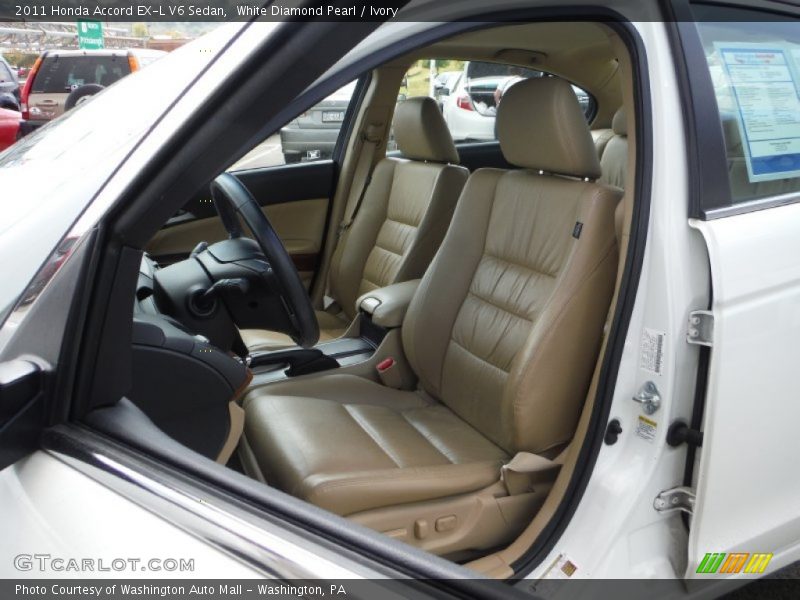 White Diamond Pearl / Ivory 2011 Honda Accord EX-L V6 Sedan
