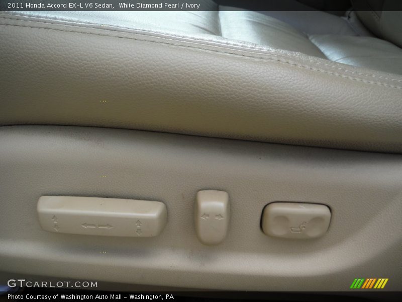 White Diamond Pearl / Ivory 2011 Honda Accord EX-L V6 Sedan