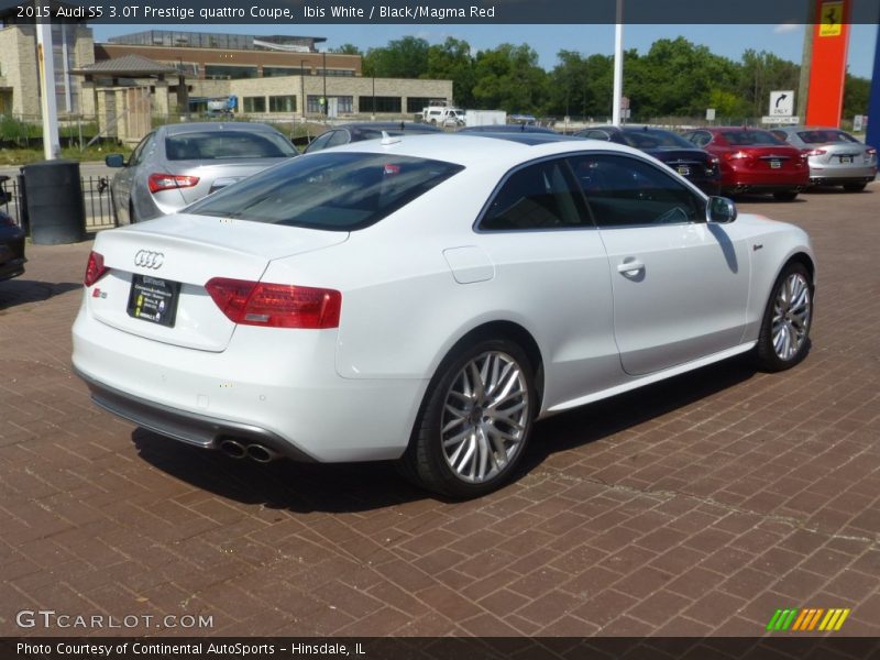 Ibis White / Black/Magma Red 2015 Audi S5 3.0T Prestige quattro Coupe