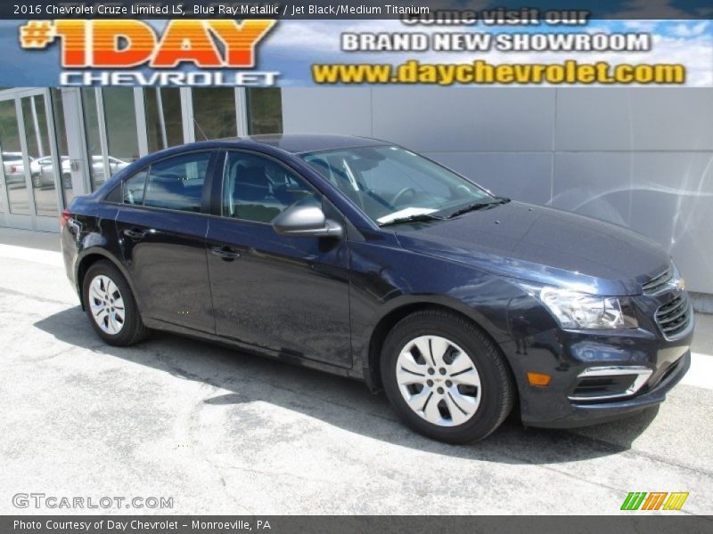Blue Ray Metallic / Jet Black/Medium Titanium 2016 Chevrolet Cruze Limited LS