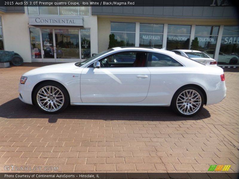 Ibis White / Black/Magma Red 2015 Audi S5 3.0T Prestige quattro Coupe