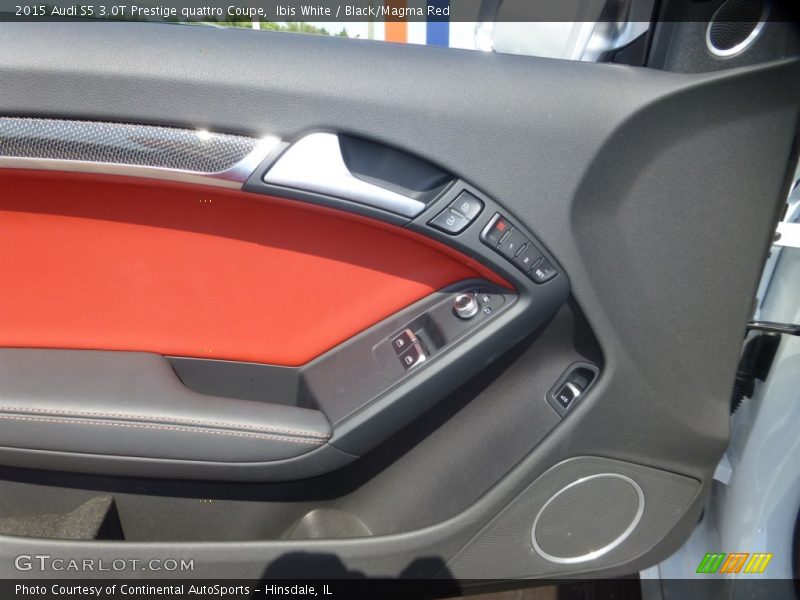 Ibis White / Black/Magma Red 2015 Audi S5 3.0T Prestige quattro Coupe