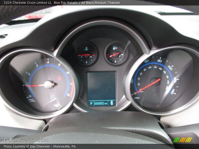 Blue Ray Metallic / Jet Black/Medium Titanium 2016 Chevrolet Cruze Limited LS