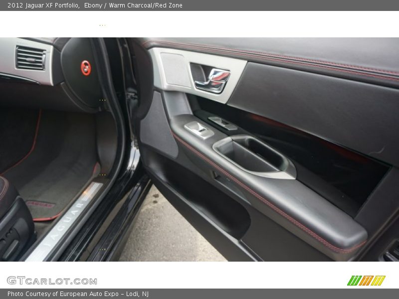 Ebony / Warm Charcoal/Red Zone 2012 Jaguar XF Portfolio