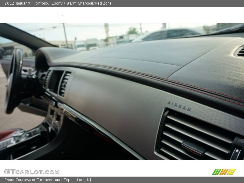 Ebony / Warm Charcoal/Red Zone 2012 Jaguar XF Portfolio