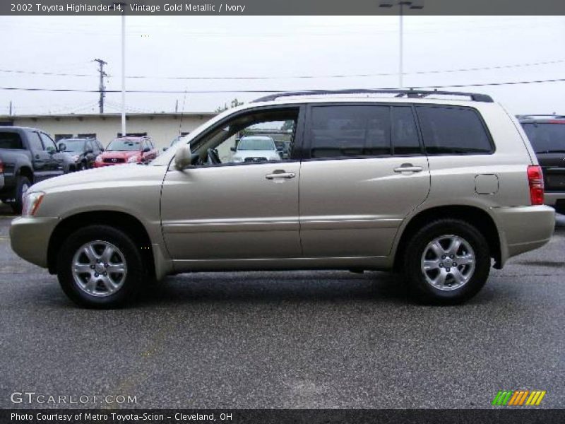 Vintage Gold Metallic / Ivory 2002 Toyota Highlander I4