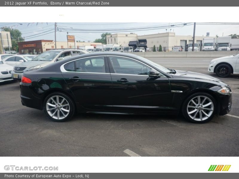 Ebony / Warm Charcoal/Red Zone 2012 Jaguar XF Portfolio