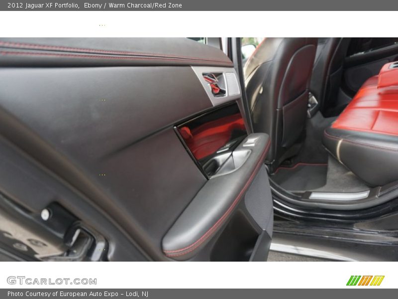 Ebony / Warm Charcoal/Red Zone 2012 Jaguar XF Portfolio