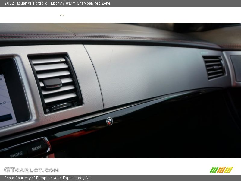 Ebony / Warm Charcoal/Red Zone 2012 Jaguar XF Portfolio