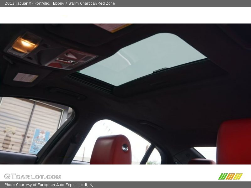 Ebony / Warm Charcoal/Red Zone 2012 Jaguar XF Portfolio