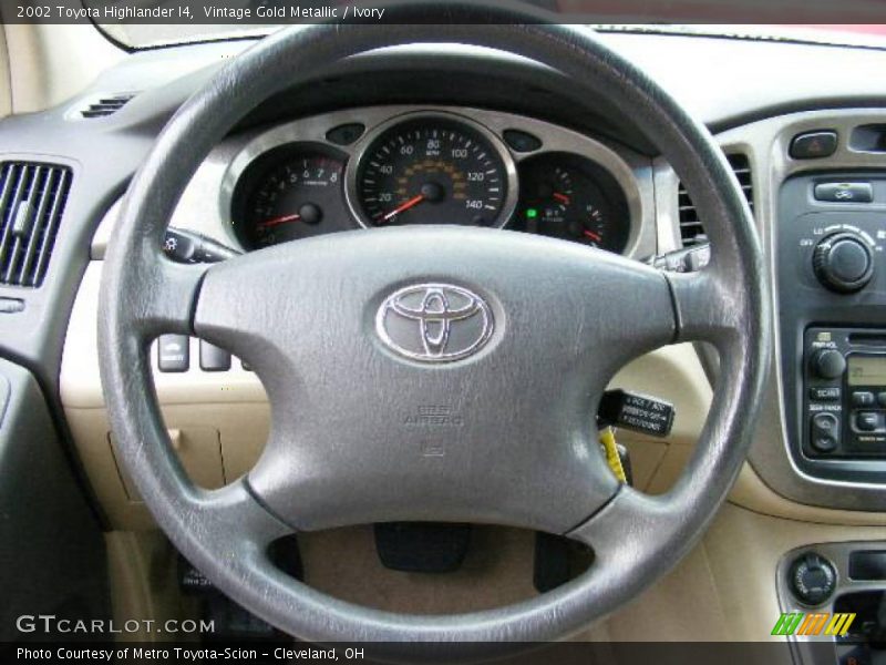 Vintage Gold Metallic / Ivory 2002 Toyota Highlander I4