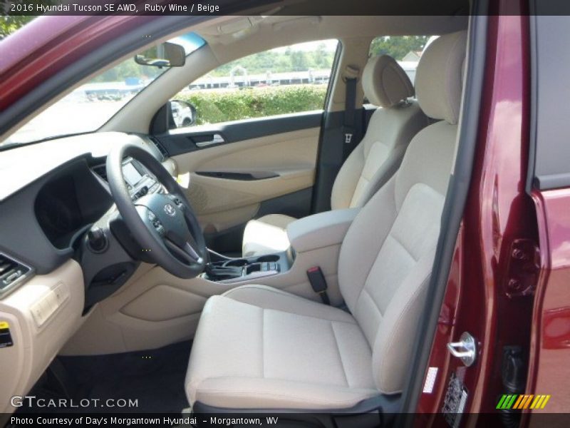 Front Seat of 2016 Tucson SE AWD