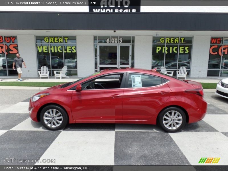 Geranium Red / Black 2015 Hyundai Elantra SE Sedan