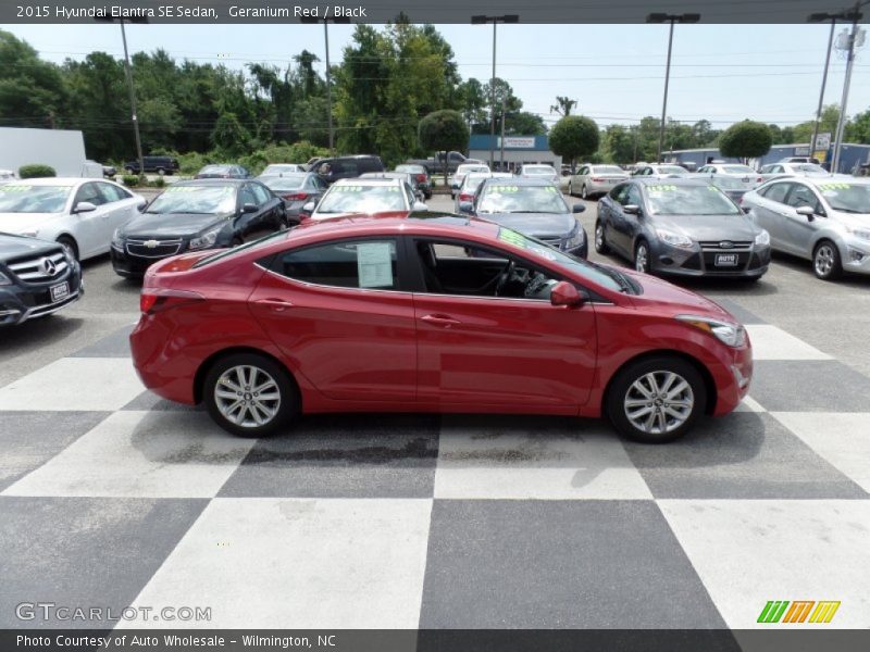 Geranium Red / Black 2015 Hyundai Elantra SE Sedan