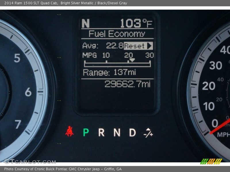 Bright Silver Metallic / Black/Diesel Gray 2014 Ram 1500 SLT Quad Cab