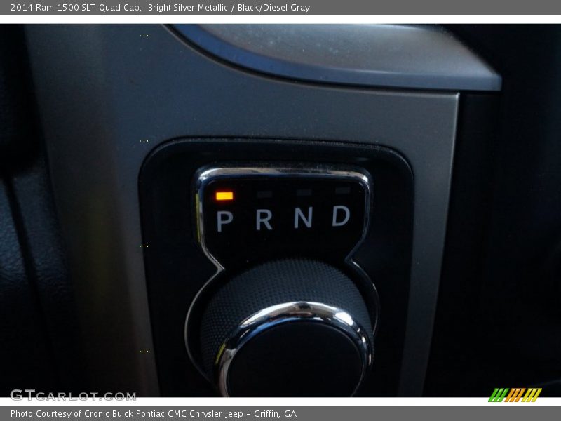 Bright Silver Metallic / Black/Diesel Gray 2014 Ram 1500 SLT Quad Cab
