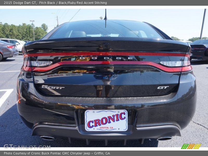 Pitch Black / Black/Ruby Red Accent Stitching 2015 Dodge Dart GT