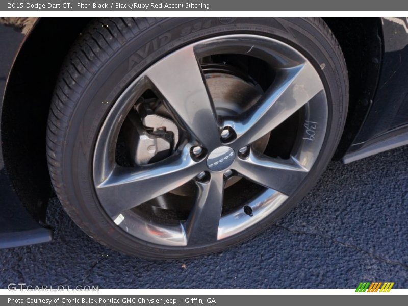 Pitch Black / Black/Ruby Red Accent Stitching 2015 Dodge Dart GT