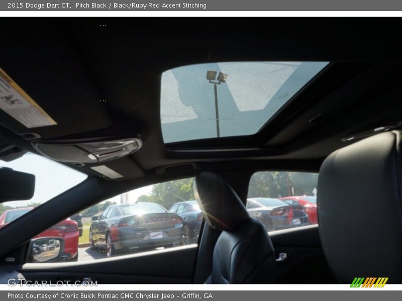 Pitch Black / Black/Ruby Red Accent Stitching 2015 Dodge Dart GT