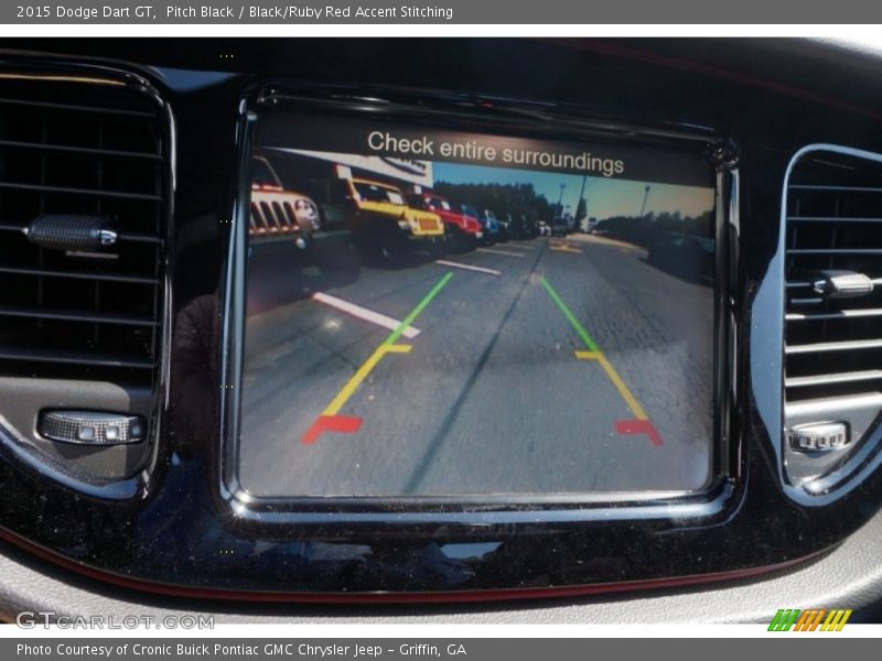 Pitch Black / Black/Ruby Red Accent Stitching 2015 Dodge Dart GT
