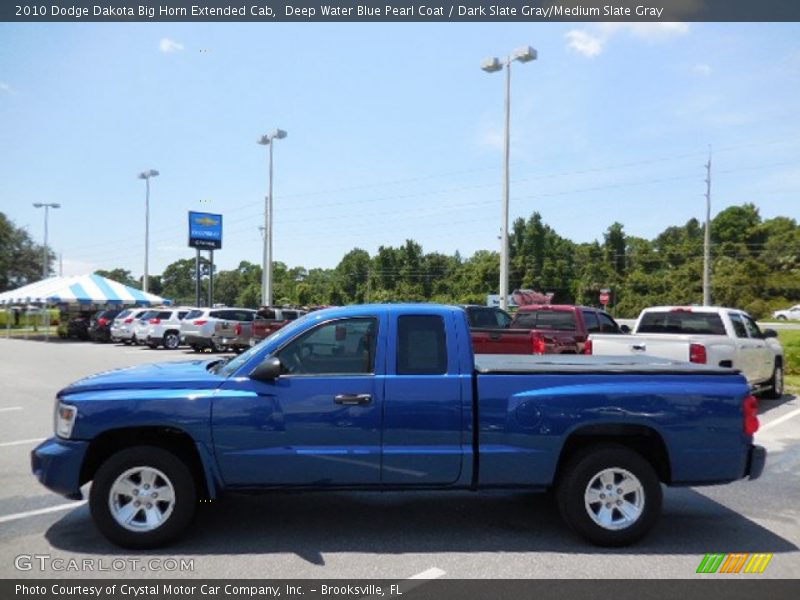 Deep Water Blue Pearl Coat / Dark Slate Gray/Medium Slate Gray 2010 Dodge Dakota Big Horn Extended Cab