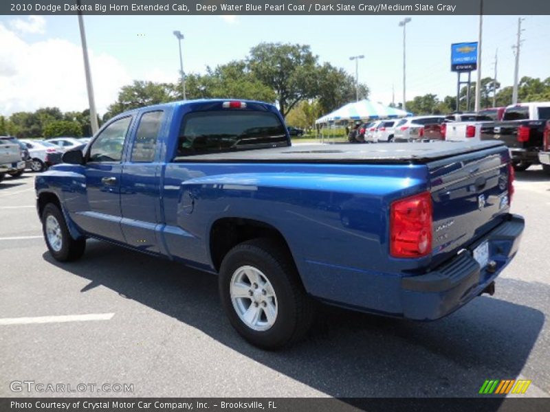 Deep Water Blue Pearl Coat / Dark Slate Gray/Medium Slate Gray 2010 Dodge Dakota Big Horn Extended Cab