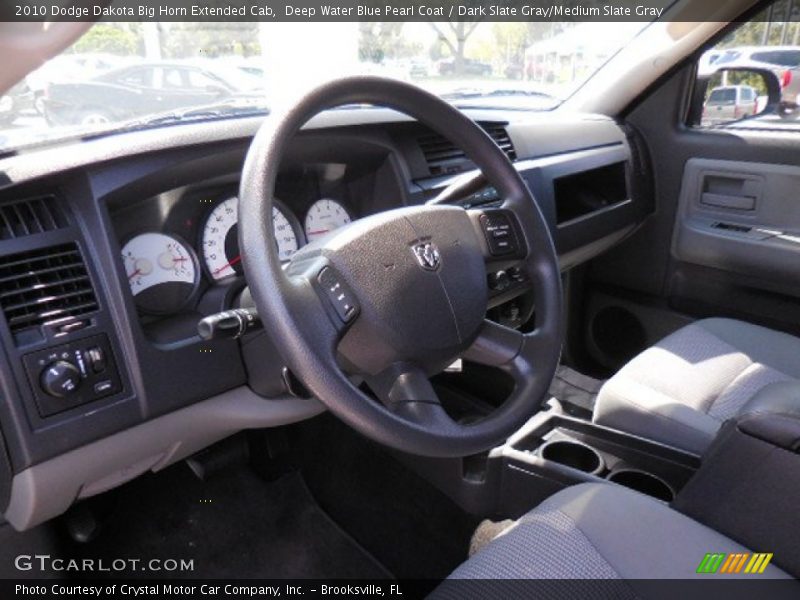 Deep Water Blue Pearl Coat / Dark Slate Gray/Medium Slate Gray 2010 Dodge Dakota Big Horn Extended Cab