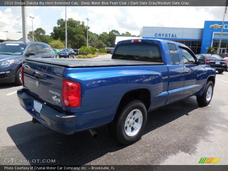 Deep Water Blue Pearl Coat / Dark Slate Gray/Medium Slate Gray 2010 Dodge Dakota Big Horn Extended Cab