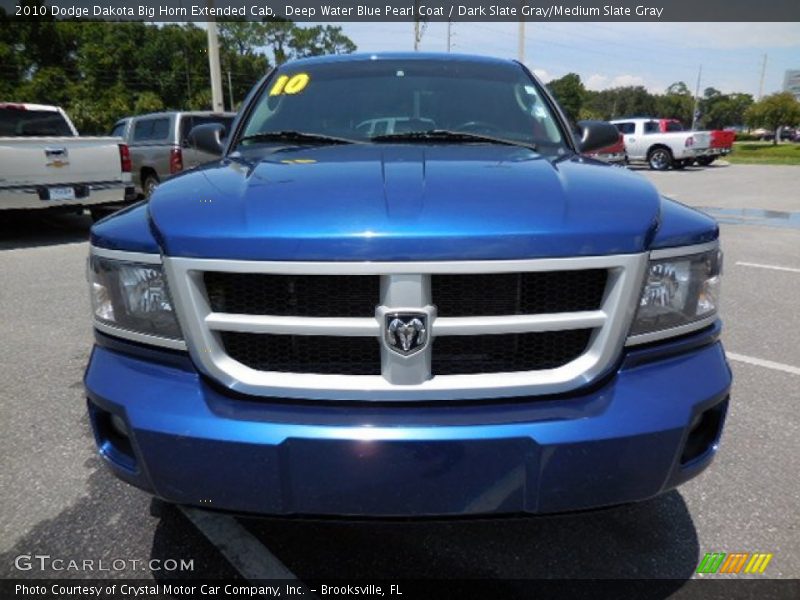 Deep Water Blue Pearl Coat / Dark Slate Gray/Medium Slate Gray 2010 Dodge Dakota Big Horn Extended Cab