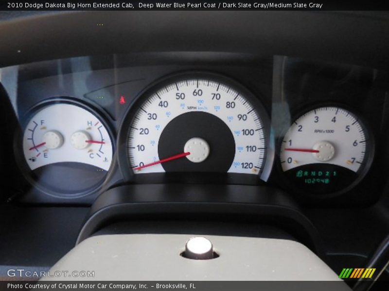Deep Water Blue Pearl Coat / Dark Slate Gray/Medium Slate Gray 2010 Dodge Dakota Big Horn Extended Cab