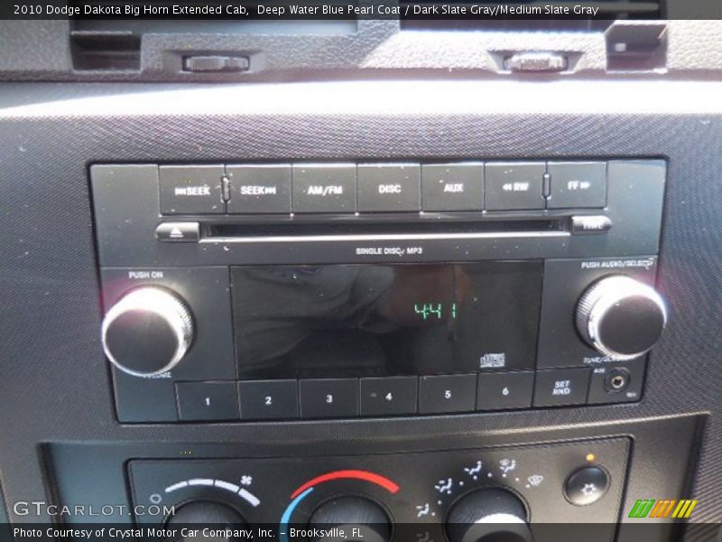Deep Water Blue Pearl Coat / Dark Slate Gray/Medium Slate Gray 2010 Dodge Dakota Big Horn Extended Cab