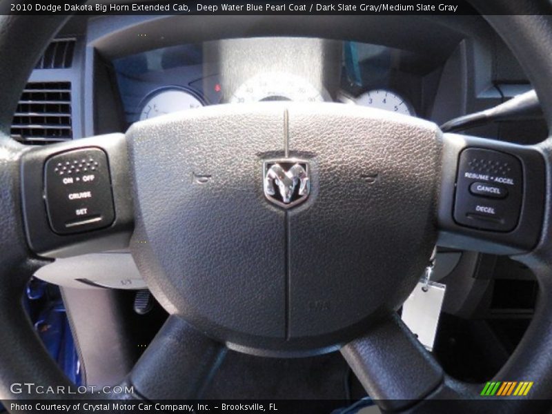 Deep Water Blue Pearl Coat / Dark Slate Gray/Medium Slate Gray 2010 Dodge Dakota Big Horn Extended Cab