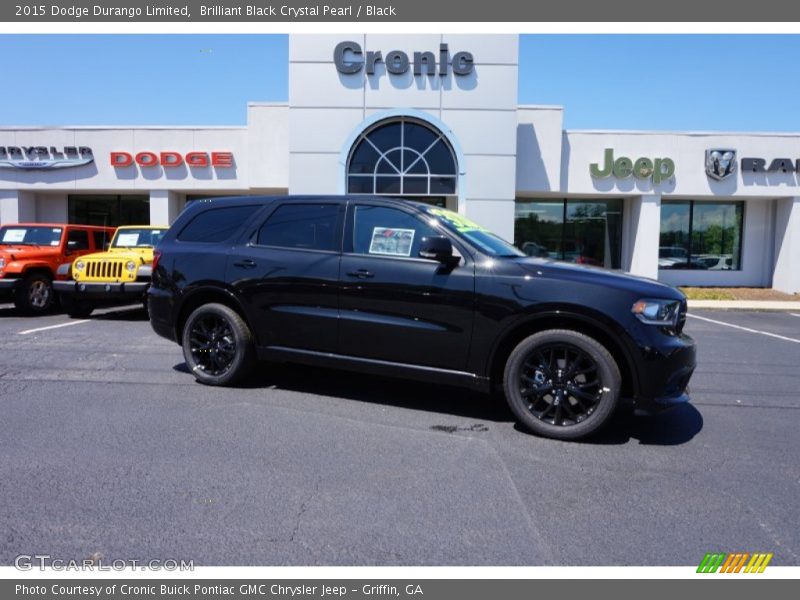Brilliant Black Crystal Pearl / Black 2015 Dodge Durango Limited