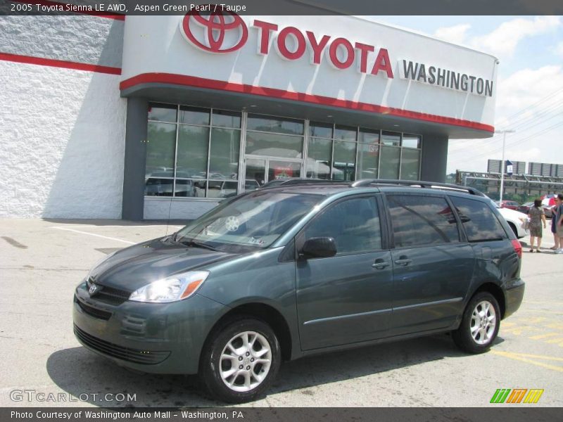 Aspen Green Pearl / Taupe 2005 Toyota Sienna LE AWD